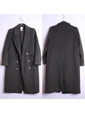 H&M Dark Green Long Pea Coat - 4